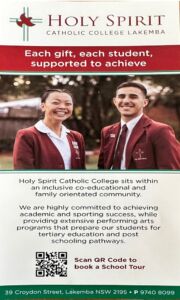 Holy Spirit Catholic College Lakemba school tour QR code 2023 02